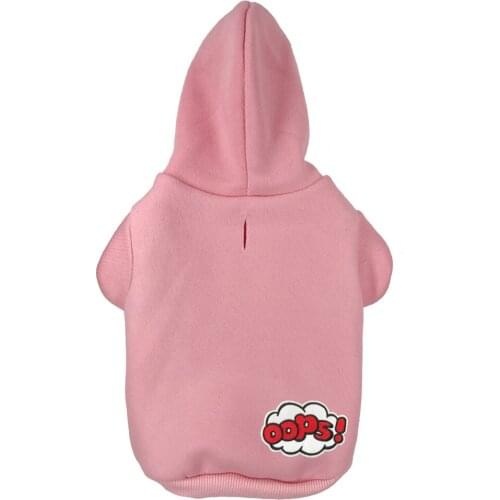 New Arrival Cool Oops Embroidered pattern Pet Puppy Dog Clothes Hoodies Jumpers Tracksuits for Small Medium Dogs