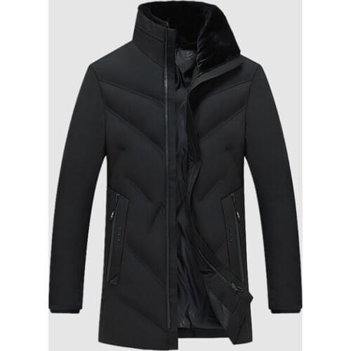 New Winter Mens Cotton coat Plus Thick Warm cotton clothing Middle-aged Mens Cotton jacket Mens jacket Size L-4XL