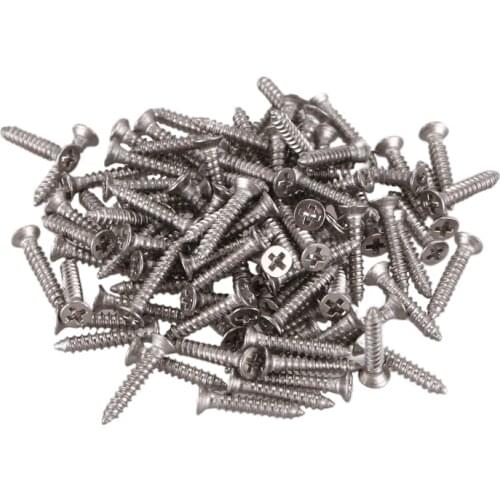 JFBL Hot 100 Pcs M1.4 x 8mm Cross Head Countersunk Self Tapping Screw