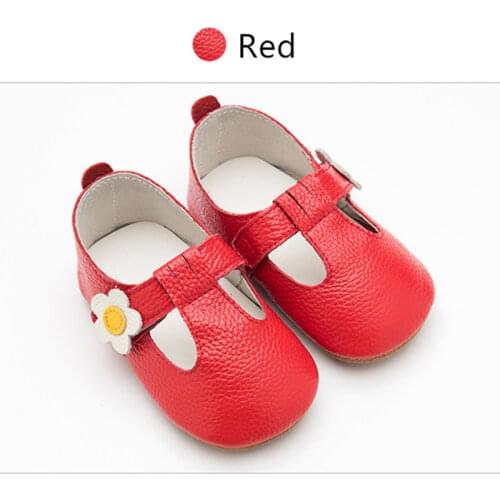 Genuine Leather Baby Sandals Flowers Anti-skid Bottom Baby Moccasins Baby Girls sandals Baby Shoes