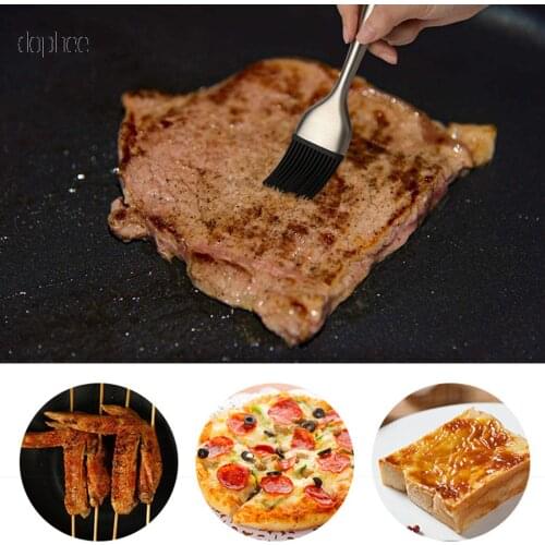 Dophee Silicone Brush Kitchen Oil Brush BBQ Grill Basting Brush Barbecue Cooking Brush Pastry Brush for Baking