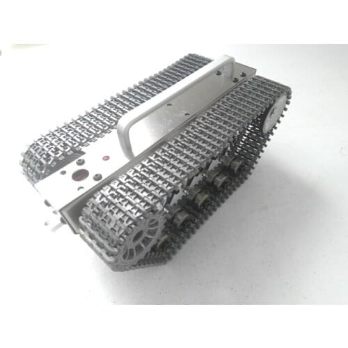 Super Narrow Full Metal Model Robot Chassis Smart Tank Car Crawler Chassis With Metal Track Caterpillar DIY Inspection Robotics