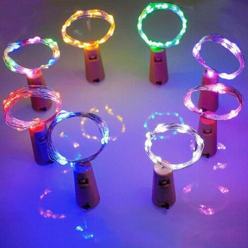 Navidad 8 Colors Led Wine Cork String Lights Copper Wire String Lights Christmas Day Party Room Light Decoration for Home Gifts