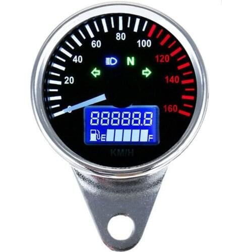 Stainless Steel + Glass DC12V Accessories Digital Motorrad ATV Pratical Measuring Speed Digital Motorrad ATV Tachometer