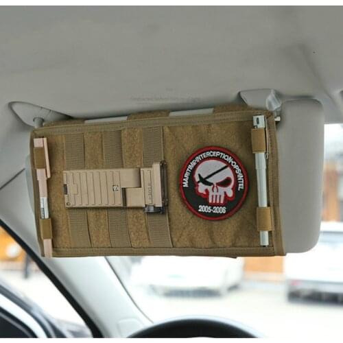Tactical MOLLE Car Sun Visor Organizer Vehicle Truck Visor Panel Pouch Multi-pocket CD Storage Holder EDC Bag Auto Accessories