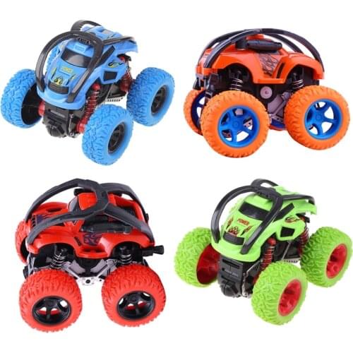 SUV Dynamic Stunt Car Four-wheel Drive Kids Toys Car Inertial 4WD Off-road Vehicle Childrens Toy Monsters Playset D5QA