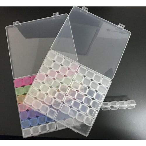 56 Grids DIY Nail Ornaments Storage Box Makeup Organizer Small Items Earrings Beads Jewelry Storage Organizer Case Container