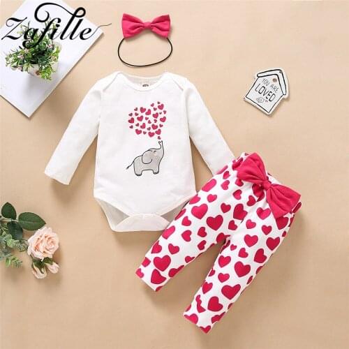ZAFILLE Sisters Matching Outfits Love Elephant Baby Costume Kids Clothes Girls Dress Winter Newborn Baby Girl Clothes Set