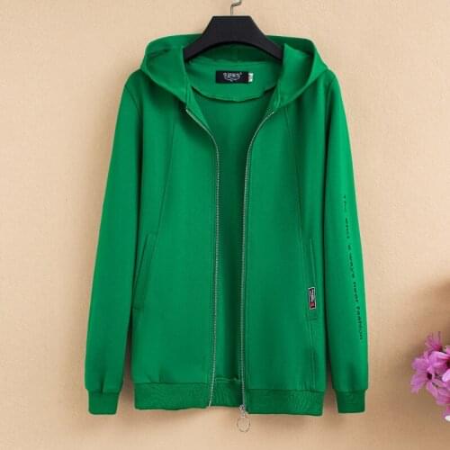 2021 Spring Autumn Coat New Large Size 5XL Womens Hoodies Short jacket Long Sleeve Jackets Outerwear Loose Casual Tops Female