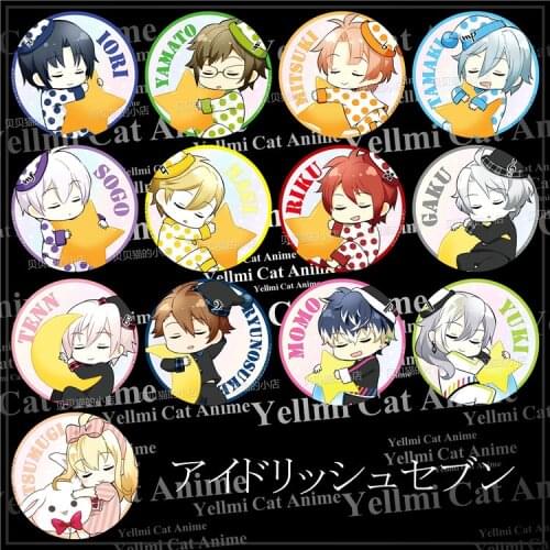 1pc IDOLiSH7 iron badge Sleepy Version adorable Pins Brooch
