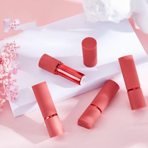 10-50pcs 12.1mm round pink empty lip tubes Korean rubber paint lipstick tubes makeup material cosmetic bottles wholesell