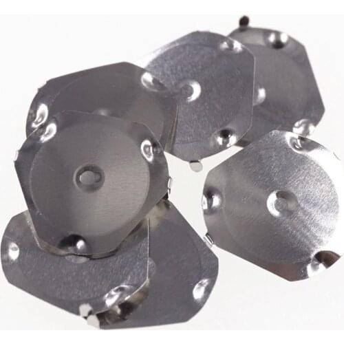 50pcs 10.0mm Diameter triangle tactile metal domes 2 legs 350 gf snap dome switch