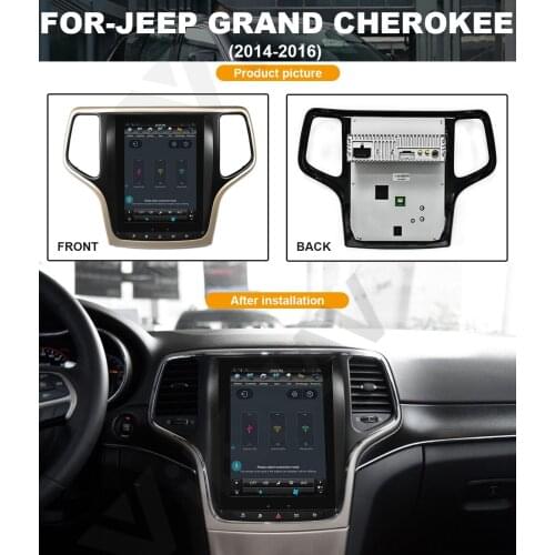 Vertical screen Car GPS Navigation For-JEEP Grand Cherokee 2014-2016 car GPS multimedia player Tesla Style
