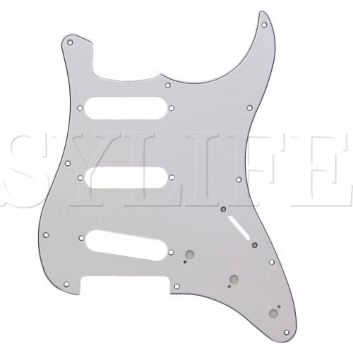 White 3PL SSS SCRATCHPLATE FOR SSS GUITAR