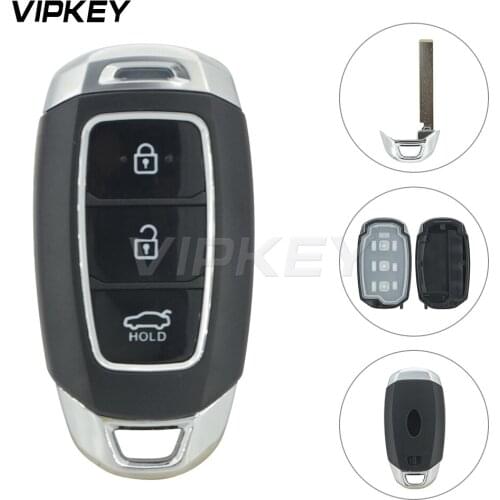 Remtekey Smart car key shell 3 button for Hyundai Accent 2018 remote key cover replacement