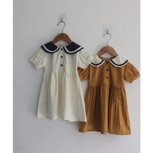 Kids Brother Sister Matching Outfits Children Clothes Set Summer Girls Dress Boys Suits Baby Clothes 2021 Korean Child Clothing