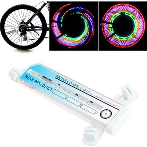 MTB/Road/Bicycle Tire Wheel Lights 32 Style LED Flash Spoke Light Lamp Outdoor Bike Tyre Cycling Lights For 24 Inches Wheel