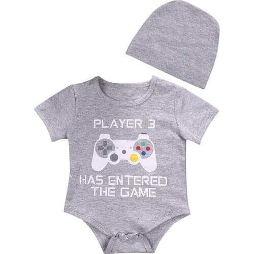 2019 New Summer Girl Boy Kid Baby Romper Jumpsuit One Pieces Clothes Newborn Outfits Set Infant Kids Baby Romper Hat Clothing