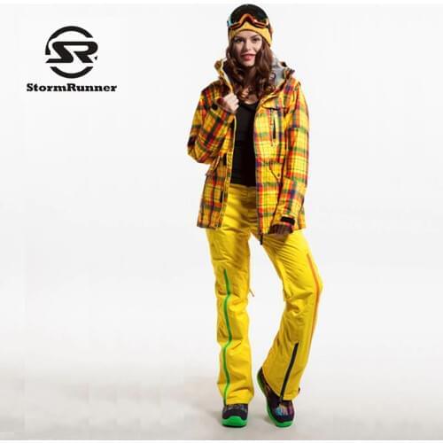 Women Ski Set Outdoor Thermal Waterproof Windproof Snowboard Jackets +Pants Snow Skiing Clothes Set Winter Ski Suit