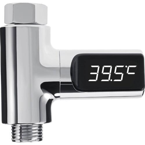 Creative Temperature Control Bath Shower Thermometer Waterproof LED Display for Restaurant Kitchen Bathroom Bar Sink Infant Care