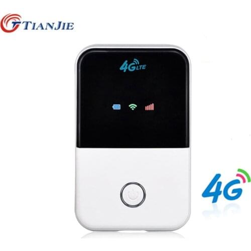 Tianjie 4G Wifi Router Mini 3G Lte Rechargeable Battery Wireless Portable Pocket Mobile Hotspot Car Wi-Fi With Sim Card Slot