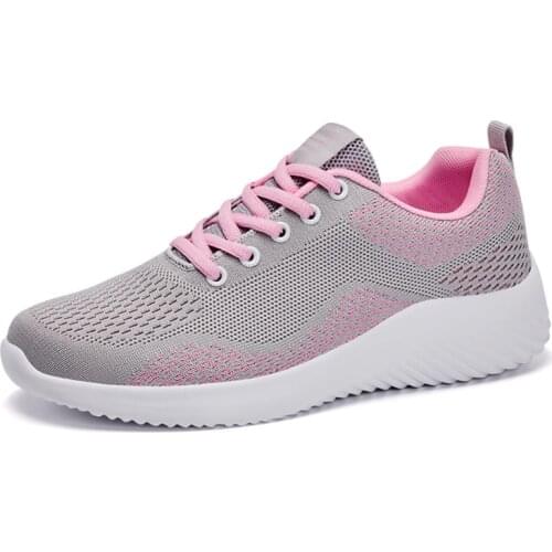 Running Shoes New Light Mesh Sneakers Breathable women shoes Outdoor Fitness Shoes Lace-up Ladies Sport Shoes BJ768