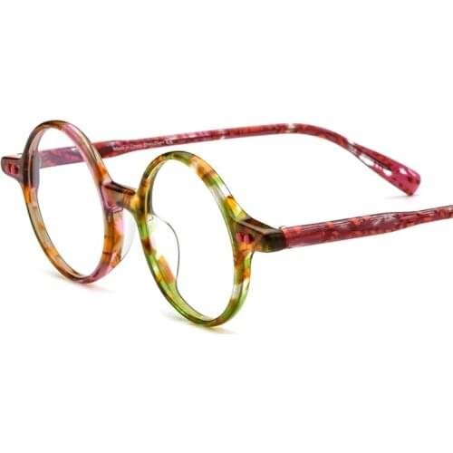 New personalized retro round plate spectacle optical frame frame mens womens myopia glasses customized myopia glasses