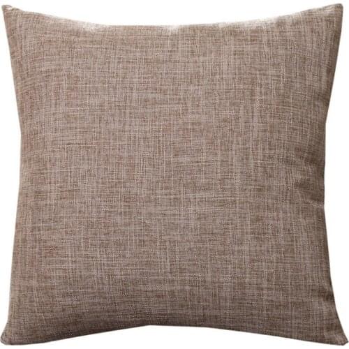 2021 Solid Color Linen Pillow Cover Bedroom Living Room Cushion for Home Decor Sofa Car Chair Pillowcase 45x45 cm