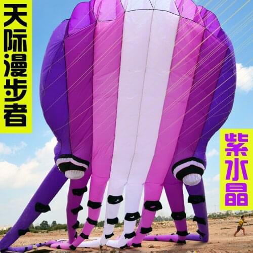 Octopus rainbow craft high quality outdoor weifang 23m amethyst octopods kite soft flying fish huge inflatable kites jellyfish