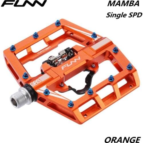 FUNN MAMBA Pedal MTB Mountain Bike Alloy CNC Flat Platform Single Double SPD Enduro Trail Bicycle Clip SPD Pedal
