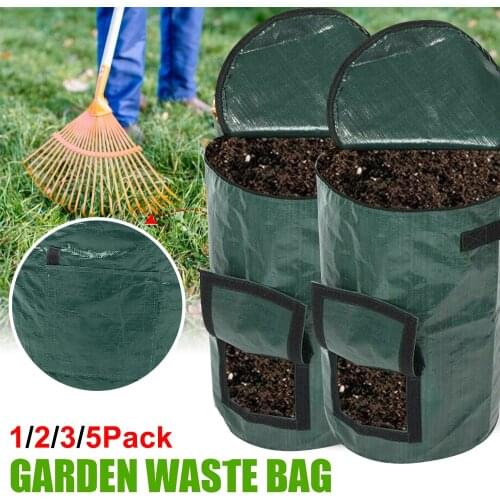 Garden Yard Leaf Bag Organic Compost Bag Lawn Waste Bag Gardening Bags Environmental PE Cloth Waste Disposal Bags Tools D30
