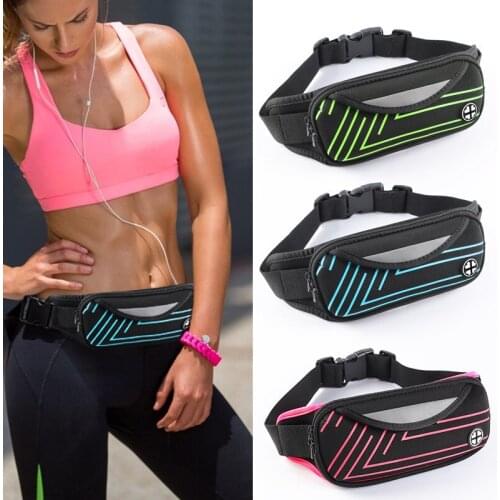 Weduoduo Outdoor Sports Bum Bag Running Belt Waist Pack Travel Zip Pouch Money Phone anti-theft Pack Belt Sport Bag