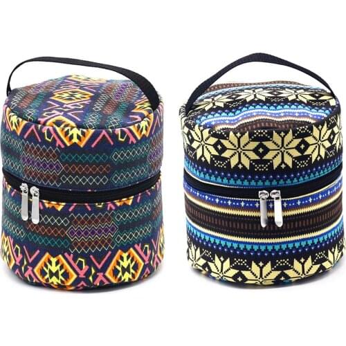 Print Bag Essential Oil Bottle Diffuser Storage Bag with Nordic Style Pattern and Velvet Lining 4O gorgeously