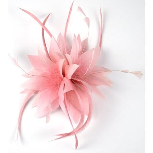 Bridal Hair Pins Clip Accessory with Feathers /12 Petal / Feather Headdress 1 Piece Party / Evening / Special Occasion Headpiece
