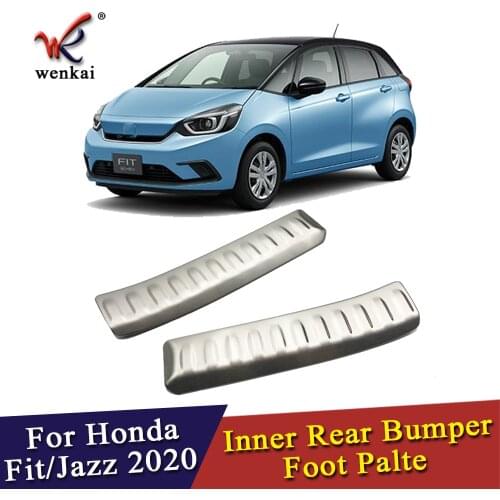Stainless Steel Inner Rear Bumper Foot Plate For Honda Fit Jazz GR 2020 2021 Car Accessories