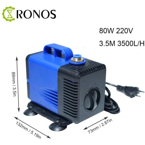 80W 3.5M Water Pump Engraving Machine Tool Cooling for CNC Router 1.5KW/2.2KW Spindle Motor