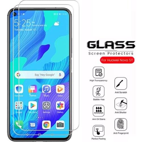 Tempered Glass For Huawei Nova 5T Case 9H 2.5D Film Explosion-proof Clear Screen Protector Phone Cover