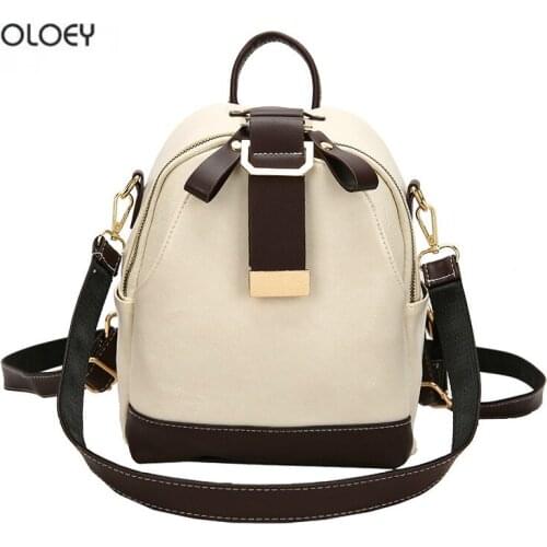 OLOEY Womens all-match shoulder bag Fashion multi-purpose shoulder bag Simple small backpack laptop backpack purse for women
