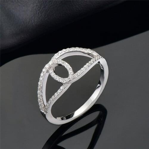 DY Clear Cubic Zirconia New Arrival Lines Shape Stylish Fancy Ring For Women Party Banquet Fine Jewelry 925 Sterling Silver Ring