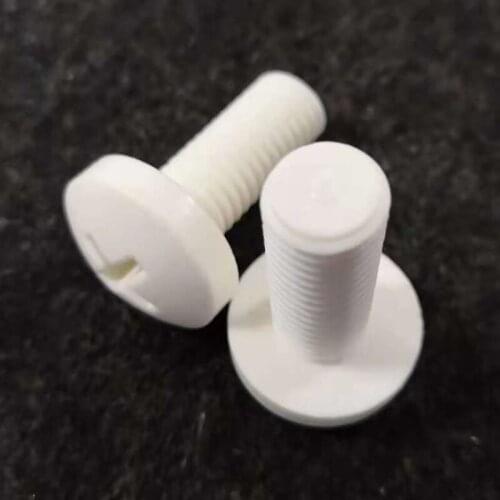 10pcs M5 PP Polypropylene Slotted Pan Head Screws Plastic Cross Recessed Pans Head PP Bolts Screw 20mm-40mm length