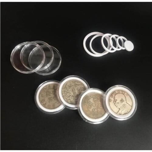 1000pcs 20pcs/set Clear Coin Capsules Caps Transparent Coincapsules For Coins Protective box