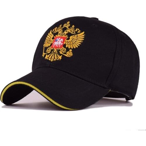 2021 Russian National Emblem Embroidered Baseball Caps Gold Wings Outdoor Sun Adjustable Casual Trucker Cap Hip Hop Snapback Hat