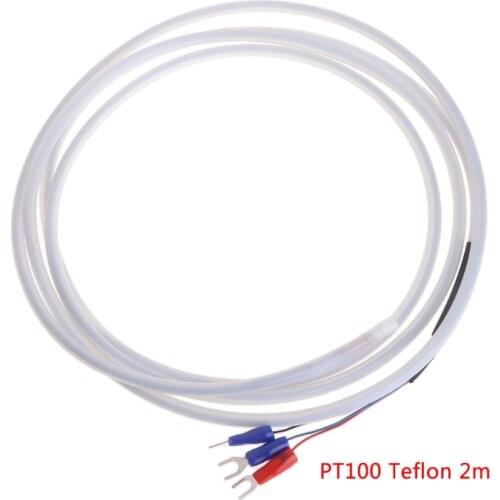 2M PTFE PT100 RTD 3 Wire Temperature Sensor Oil Waterproof Anti-corrosion