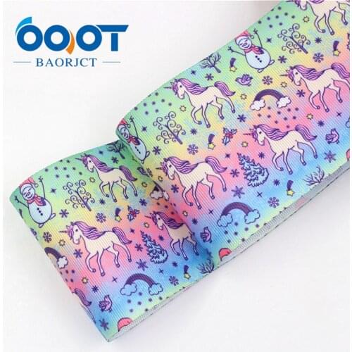 3" Wide 75mm Rainbow Horse Printed Grosgrain Ribbon 10 Yards DIY Hair Bow Festival Wedding Party Birthday Bridal Decoration