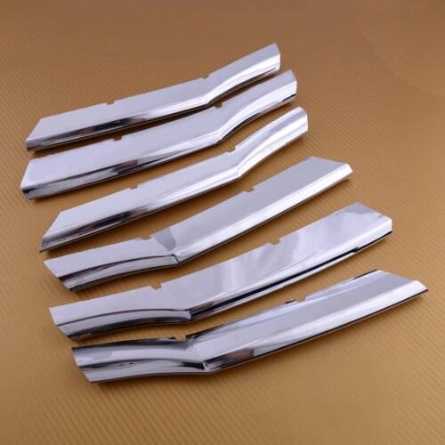 Beler 6Pcs ABS Front Center Grille Insert Bumper Cover Trim Molding Garnish Frame Fit for Honda Accord 4DR Sedan 2008 2009 2010