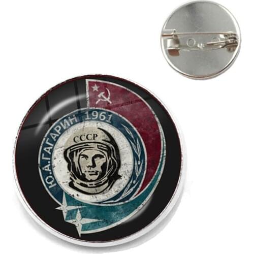 CCCP Soviet Badges Russia Brooches Space Flight Universe USSR Soviet Communism Symbol Charm Collar Pins Jewelry For Friends Gift