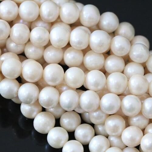 Charms fashion natural white freshwater pearl approx round 7-8mm hot sale women fit necklace bracelet loose beads 15inch B1325