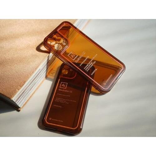 Funda For Iphone 12 Case Xs XsMax Brown for 11 Pro Max Case Original Designer AI Lens All-inclusive Anti-drop Translucent Cover