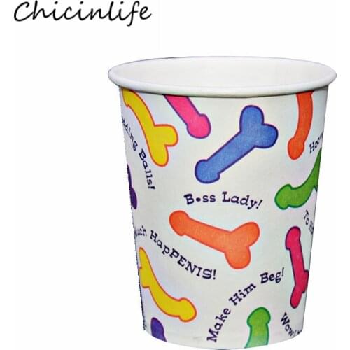 Chicinlife 6pcs/lot Willy Penis Paper Cup Bachelorette Hen Night Party Supplies Drink Cup
