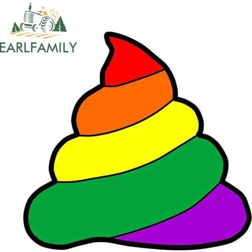 EARLFAMILY 13cm x 12.5cm for Shit Colorful Unicorn Car Styling Stickers Vinyl Material Decal Scratch-proof Sticker For JDM SUV